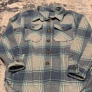 Plaid Button-Up Shacket